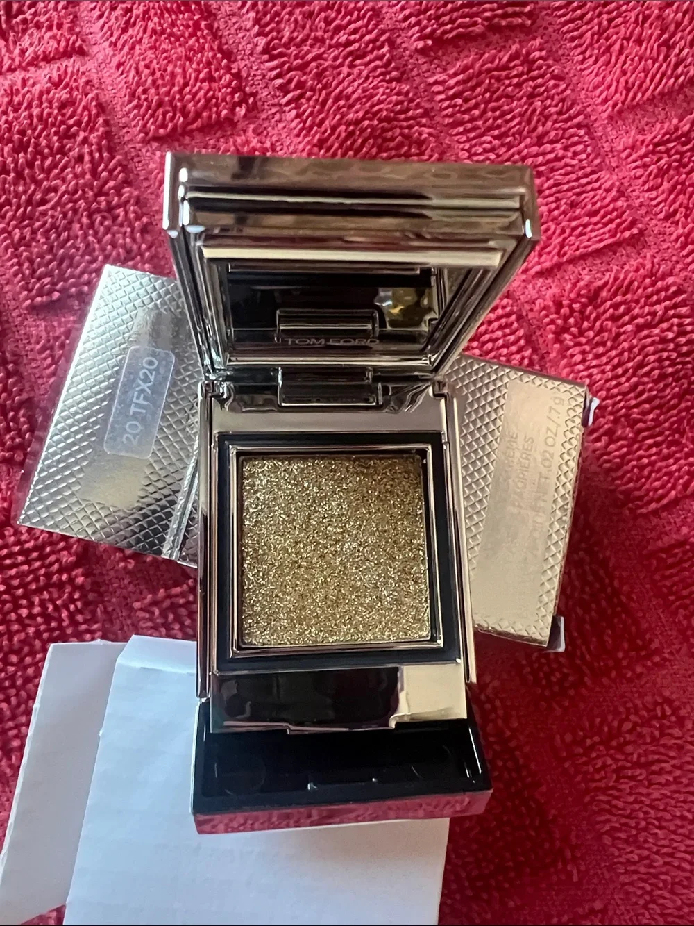 Tom Ford Silver Metallic Compact Shadow Case